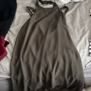 Halter olive green dress XS